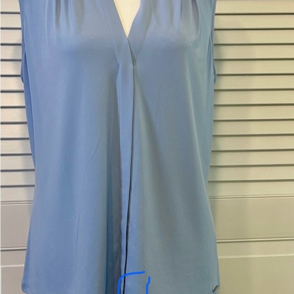 Calvin Klein Sleeveless Top Baby Blue Size XL NWT - Picture 8 of 9